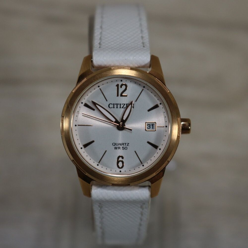 Citizen Women's Quartz Date Watch – Pre-Owned, New Battery, Round, Gold